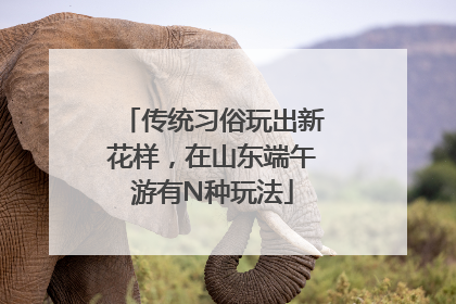 传统习俗玩出新花样，在山东端午游有N种玩法