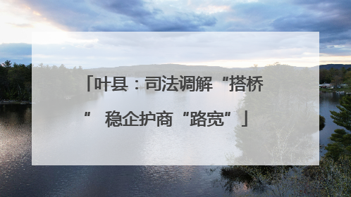 叶县：司法调解“搭桥” 稳企护商“路宽”