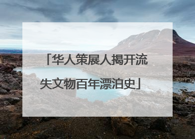 华人策展人揭开流失文物百年漂泊史