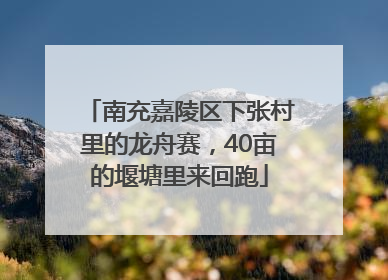 南充嘉陵区下张村里的龙舟赛，40亩的堰塘里来回跑