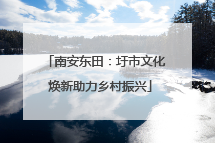 南安东田：圩市文化焕新助力乡村振兴