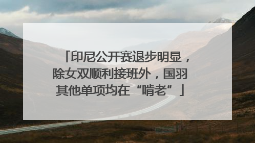 印尼公开赛退步明显，除女双顺利接班外，国羽其他单项均在“啃老”