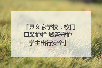 县文家学校：校门口装护栏 城管守护学生出行安全