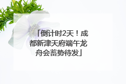 倒计时2天！成都新津天府端午龙舟会蓄势待发