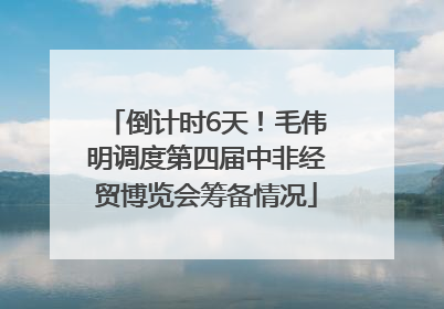 倒计时6天！毛伟明调度第四届中非经贸博览会筹备情况