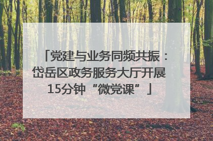 党建与业务同频共振：岱岳区政务服务大厅开展15分钟“微党课”