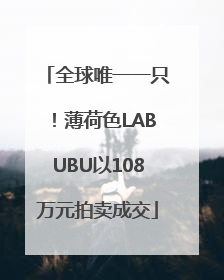 全球唯一一只！薄荷色LABUBU以108万元拍卖成交