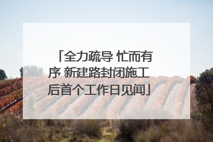 全力疏导 忙而有序 新建路封闭施工后首个工作日见闻