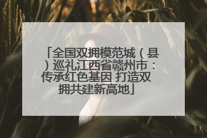 全国双拥模范城（县）巡礼江西省赣州市：传承红色基因 打造双拥共建新高地