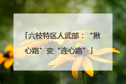 六枝特区人武部：“揪心路”变“连心路”