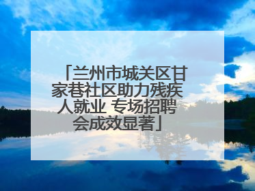 兰州市城关区甘家巷社区助力残疾人就业 专场招聘会成效显著