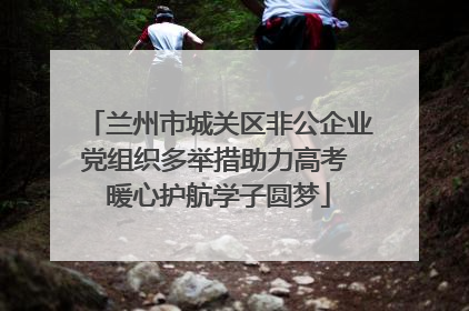 兰州市城关区非公企业党组织多举措助力高考 暖心护航学子圆梦