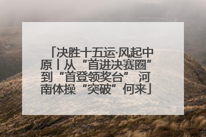 决胜十五运·风起中原丨从“首进决赛圈”到“首登领奖台” 河南体操“突破”何来