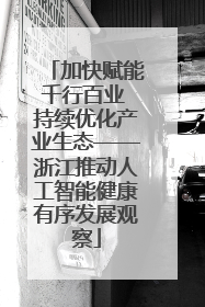加快赋能千行百业 持续优化产业生态——浙江推动人工智能健康有序发展观察