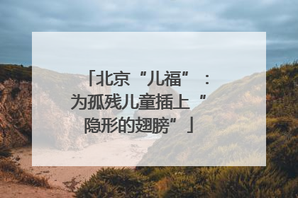 北京“儿福”：为孤残儿童插上“隐形的翅膀”