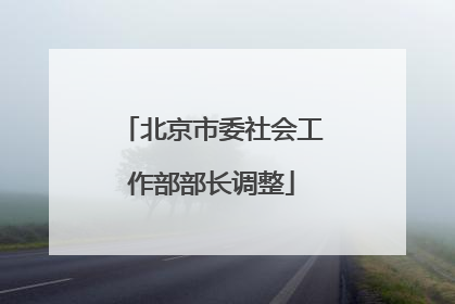 北京市委社会工作部部长调整