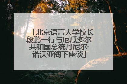 北京语言大学校长段鹏一行与厄瓜多尔共和国总统丹尼尔·诺沃亚阁下座谈
