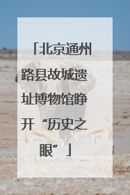 北京通州路县故城遗址博物馆睁开“历史之眼”
