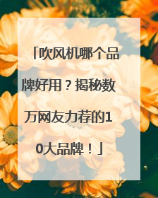 吹风机哪个品牌好用？揭秘数万网友力荐的10大品牌！