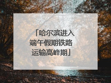 哈尔滨进入端午假期铁路运输高峰期