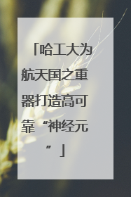 哈工大为航天国之重器打造高可靠“神经元”