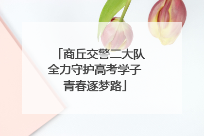 商丘交警二大队全力守护高考学子青春逐梦路
