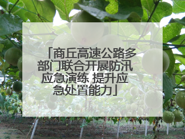 商丘高速公路多部门联合开展防汛应急演练 提升应急处置能力