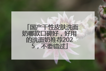 国产干性皮肤洗面奶哪款口碑好，好用的洗面奶推荐2025，不要错过