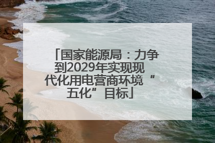 国家能源局：力争到2029年实现现代化用电营商环境“五化”目标