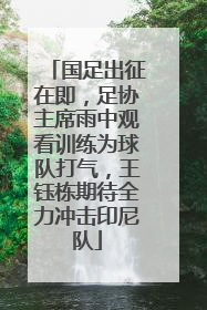 国足出征在即，足协主席雨中观看训练为球队打气，王钰栋期待全力冲击印尼队