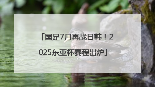 国足7月再战日韩！2025东亚杯赛程出炉