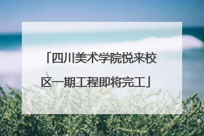 四川美术学院悦来校区一期工程即将完工
