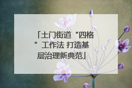 土门街道“四格”工作法 打造基层治理新典范