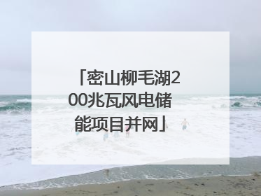 密山柳毛湖200兆瓦风电储能项目并网