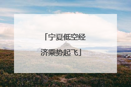 宁夏低空经济乘势起飞
