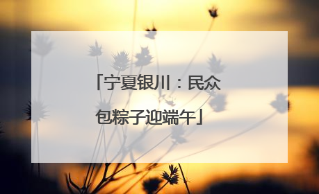 宁夏银川：民众包粽子迎端午