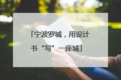 宁波罗城，用设计书“写”一座城