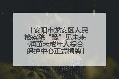 安阳市龙安区人民检察院“豫”见未来·润苗未成年人综合保护中心正式揭牌