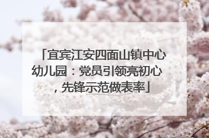 宜宾江安四面山镇中心幼儿园：党员引领亮初心，先锋示范做表率