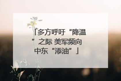 多方呼吁“降温”之际 美军频向中东“添油”