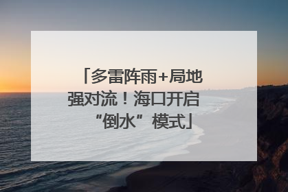 多雷阵雨+局地强对流！海口开启“倒水”模式