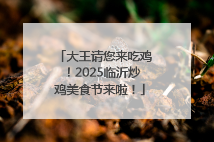 大王请您来吃鸡！2025临沂炒鸡美食节来啦！