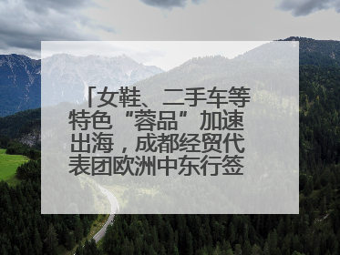 女鞋、二手车等特色“蓉品”加速出海，成都经贸代表团欧洲中东行签单逾3.7亿元