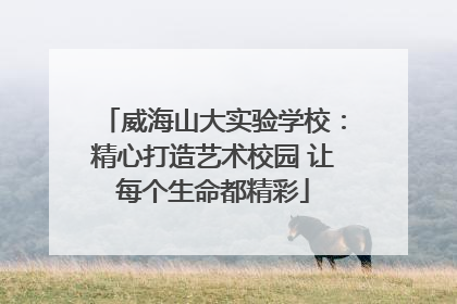 威海山大实验学校：精心打造艺术校园 让每个生命都精彩