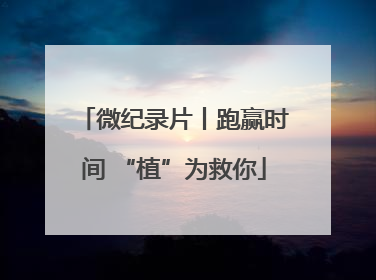 微纪录片丨跑赢时间 “植”为救你