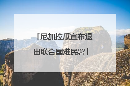 尼加拉瓜宣布退出联合国难民署