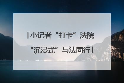 小记者“打卡”法院 “沉浸式”与法同行