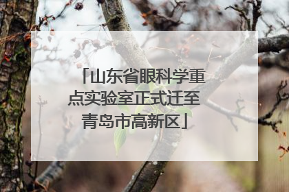 山东省眼科学重点实验室正式迁至青岛市高新区