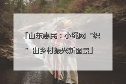 山东惠民：小绳网“织”出乡村振兴新图景