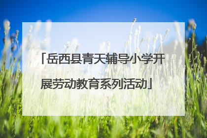 岳西县青天辅导小学开展劳动教育系列活动